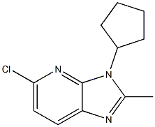 5-chloro-3-cyclopentyl-2-methyl-3H-imidazo[4,5-b]pyridine Struktur