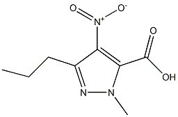 4-Nitro-1-methyl-3-n-propyl
pyrazole-5-carboxylic acid Struktur