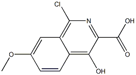 1-CHLORO-4-HYDROXY-7-METHOXY-ISOQUINOLINE-3-CARBOXYLIC ACID Struktur