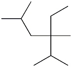 2,3,5-trimethyl-3-ethylhexane Struktur