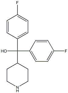 4-[BIS-(4-FLUOROPHENYL)HYDROXYMETHYL]PIPERIDINE Struktur