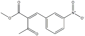 METHYL-2-(M-NITROBENZLIDENE) ACETOACETATE Struktur