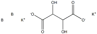 potassium boron tartrate Struktur