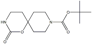 2-Oxo-1-oxa-3,9-diaza-spiro[5.5]undecane-9-carboxylic acid tert-butyl ester Struktur