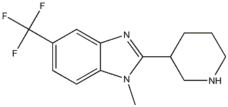 1-METHYL-2-PIPERIDIN-3-YL-5-TRIFLUOROMETHYL-1H-BENZOIMIDAZOLE Struktur