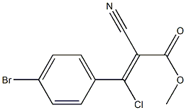 3-(4-BROMOPHENYL)-3-CHLORO-2-CYANO-2-PROPENOICACIDMETHYLESTER Struktur