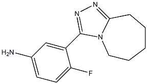 4-FLUORO-3-(6,7,8,9-TETRAHYDRO-5H-[1,2,4]TRIAZOLO[4,3-A]AZEPIN-3-YL)ANILINE Struktur