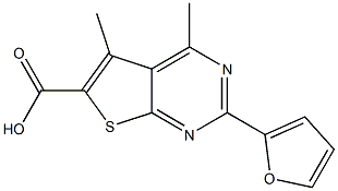 2-(2-FURYL)-4,5-DIMETHYLTHIENO[2,3-D]PYRIMIDINE-6-CARBOXYLIC ACID Struktur