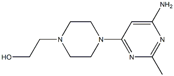 2-[4-(6-AMINO-2-METHYLPYRIMIDIN-4-YL)PIPERAZIN-1-YL]ETHANOL, 95+% Struktur