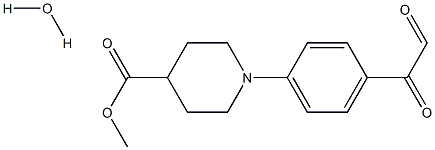 1-[4-(2-OXOACETYL)PHENYL]PIPERIDINE-4-CARBOXYLIC ACID METHYL ESTER HYDRATE, 95+% Struktur