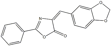 4-(3,4-METHYLENEDIOXYBENZAL)-2-PHENYL-5-OXAZOLONE 95% Struktur