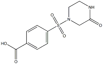 4-[(3-OXOPIPERAZIN-1-YL)SULFONYL]BENZOIC ACID Struktur