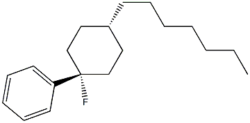 1-FLUORO-4-TRANS-HEPTYLCYCLOHEXYLBENZENE Struktur