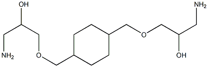 1-Amino-3-[4-(3-amino-2-hydroxy-propoxymethyl)-cyclohexylmethoxy]-propan-2-ol Struktur