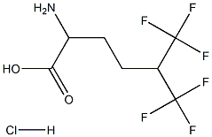 2-Amino-6,6,6-trifluoro-5-trifluoromethylhexanoic acid HCl Struktur