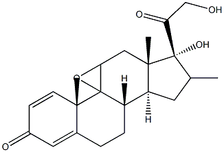 17,21-DIHYDROXY-9,11,EPOXY-16-METHYLPREGN-1,4-DIENE-3,20-DIONE Struktur