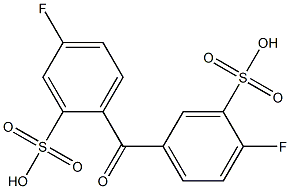 2-FLUORO-5-(4-FLUORO-2-SULFOBENZOYL)BENZENESULFONIC ACID Struktur