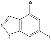 4-BROMO-6-IODOINDAZOLE Struktur