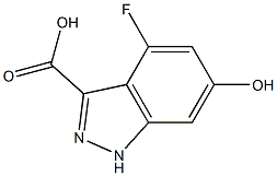 4-FLUORO-6-HYDROXYINDAZOLE-3-CARBOXYLIC ACID Struktur