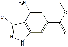 4-AMINO-3-CHLORO-6-METHOXYCARBONYLINDAZOLE Struktur