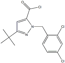 3-(TERT-BUTYL)-1-(2,4-DICHLOROBENZYL)PYRAZOLE-5-CARBONYL CHLORIDE Struktur