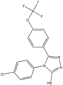 4-(4-CHLOROPHENYL)-5-(4-(TRIFLUOROMETHOXY)PHENYL)-1,2,4-TRIAZOLE-3-THIOL Struktur