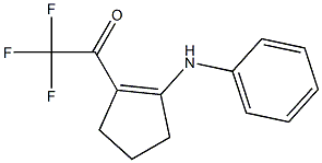 2,2,2-TRIFLUORO-1-(2-(PHENYLAMINO)-1-CYCLOPENTEN-1-YL)-1-ETHANONE Struktur