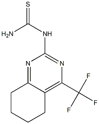 N-(5,6,7,8-TETRAHYDRO-4-(TRIFLUOROMETHYL)-2-QUINAZOLINYL)THIOUREA Struktur