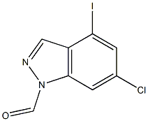 6-CHLORO-4-IODOINDAZOLECARBOXYALDEHYDE Struktur