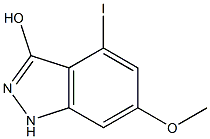 3-HYDROXY-4-IODO-6-METHOXYINDAZOLE Struktur