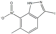 3-IODO-6-METHYL-7-NITRO (1H)INDAZOLE Struktur