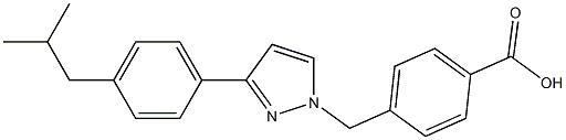 4-((3-(4-isobutylphenyl)-1H-pyrazol-1-yl)methyl)benzoic acid Struktur