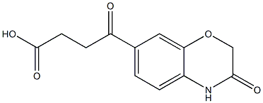 4-(3,4-dihydro-3-oxo-2H-benzo[b][1,4]oxazin-7-yl)-4-oxobutanoic acid Struktur