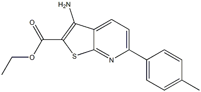 ethyl 3-amino-6-p-tolylthieno[2,3-b]pyridine-2-carboxylate Struktur