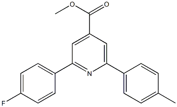 methyl 2-(4-fluorophenyl)-6-p-tolylpyridine-4-carboxylate Struktur