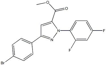 methyl 3-(4-bromophenyl)-1-(2,4-difluorophenyl)-1H-pyrazole-5-carboxylate Struktur