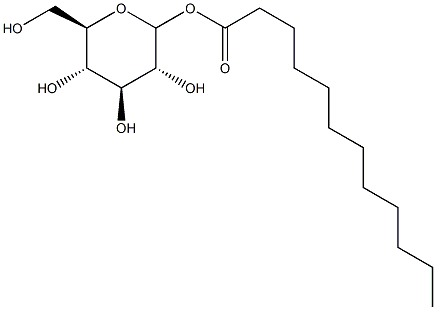 1-O-Lauroyl-D-glucopyranose Struktur