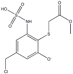 METHYL 5-CHLORO-METHYL-3-SULFOAMINO ACETATE-2-THIOPHENATE Struktur