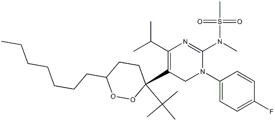 TERTIARY-BUTYL-(+)-[(4-FLUOROPHENYL)-6-ISOPROPYL-2-(N-METHYL,N-METHYLSULPHONYLAMINO) PYRIMIDINE -5-YL]-(3R,5S)-DIOXANE-(E)-6-HEPTANE Struktur