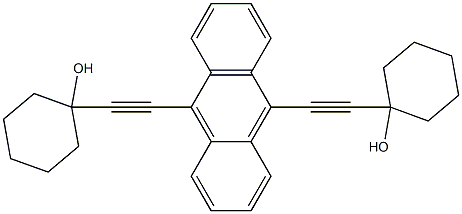 9,10-BIS(2-(1-HYDROXY-1-CYCLOHEXYL)ETHYNYL)ANTHRACENE Struktur