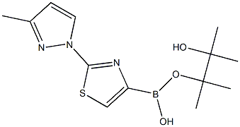 2-(3-METHYL-1H-PYRAZOL-1-YL)THIAZOLE-4-BORONIC ACID PINACOL ESTER Struktur