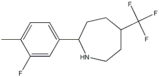 2-(3-FLUORO-4-METHYLPHENYL)-5-(TRIFLUOROMETHYL)AZEPANE Struktur