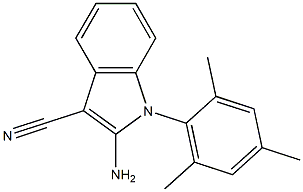 2-AMINO-1-MESITYL-1H-INDOLE-3-CARBONITRILE Struktur