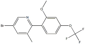 5-BROMO-2-[2-METHOXY-4-(TRIFLUOROMETHOXY)PHENYL]-3-METHYLPYRIDINE Struktur