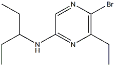 5-BROMO-6-ETHYL-N-(1-ETHYLPROPYL)PYRAZIN-2-AMINE Struktur