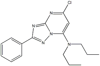 5-CHLORO-2-PHENYL-N,N-DIPROPYL[1,2,4]TRIAZOLO[1,5-A]PYRIMIDIN-7-AMINE Struktur