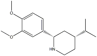 CIS-2-(3,4-DIMETHOXYPHENYL)-4-ISOPROPYLPIPERIDINE Struktur