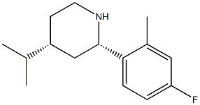 CIS-2-(4-FLUORO-2-METHYLPHENYL)-4-ISOPROPYLPIPERIDINE Struktur