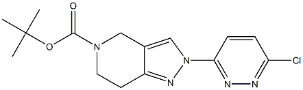 TERT-BUTYL 2-(6-CHLOROPYRIDAZIN-3-YL)-2,4,6,7-TETRAHYDRO-5H-PYRAZOLO[4,3-C]PYRIDINE-5-CARBOXYLATE Struktur