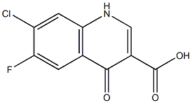 7-chloro-6-fluoro-4-oxo-1H-quinoline-3-carboxylic acid Struktur